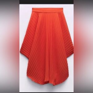 COPY - Zara Orange Pleated Skirt